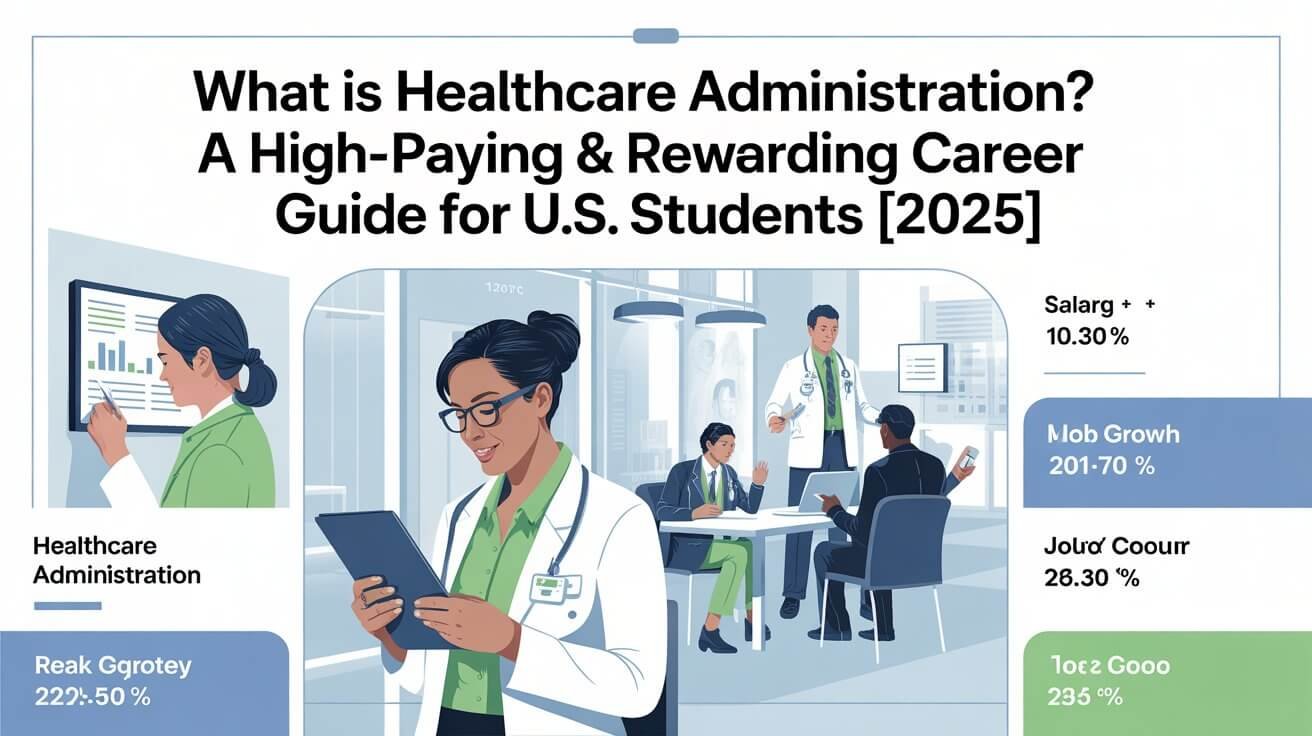 Healthcare administration career guide infographic